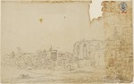 Mansfeld, Schloß, Bauaufnahme der Ruinen von Goldenem Saal und Schloßkirche, Ansicht