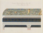 Kassel, Rotes Palais, Blauer Saal, Entwurf zur Dekoration der Hohlkehle und des Gesimses, Aufriß