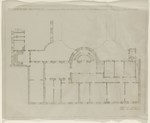 Kassel, Obere Königsstraße 30 (ehem. Palais Reichenbach), erstes Obergeschoß, Entwurf für die Umgestaltung der Treppen und Praxisräume, Grundriß