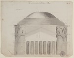 Rom, Pantheon, Vorderseite nach A. Desgodets, Aufriß (Kopie)