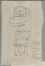 Skizze der Wasserburgen Ruyff und Lontzen, Plan