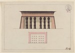 Esna, ägyptische Säulenhalle nach J. G. Grohmann, Grund- und Aufriß