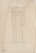 Studie eines antiken Altars nach G. B. Piranesi, Ansicht