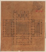 Entwurf zu einem öffentlichen Gebäude (Präfektur?), Studienblatt, Grundriß