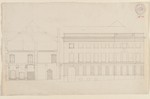 Kassel, Palais Hessen-Rotenburg, Königsplatzflügel und Königsstraßenflügel, Aufriß und Schnitt
